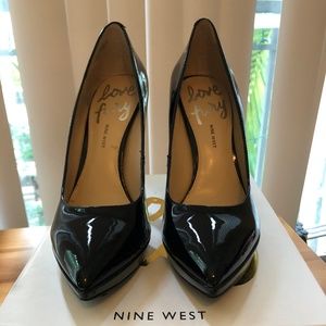 Nine West Black Patent Leather Pumps